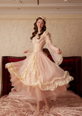 Seraphina Fairy Tale Dress with Layered Lace Skirt