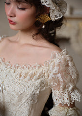 Romantic Corset Dress with Bubble Sleeves for Ethereal Occasions
