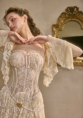 Romantic Corset Dress with Lace Details for a Moonlit Evening