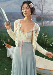 Hand-Crocheted Rose Knit Cardigan for Vintage-Inspired Romance