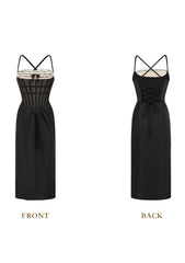 Sophisticated Corset Dress with Ruffle Details for Effortless Elegance