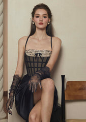 Sophisticated Corset Dress with Ruffle Details for Effortless Elegance