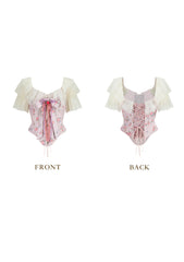 Enchanted Starlight Corset Top with Statement Bow for Fairytale Romance