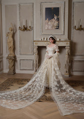 Romantic Corset Dress with Bubble Sleeves for Ethereal Occasions