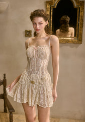 Romantic Corset Dress with Lace Details for a Moonlit Evening