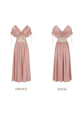 Elegant Rose Olive Dress with Floral Embellishments for Special Occasions