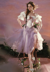 Enchanted Starlight Corset Top with Statement Bow for Fairytale Romance