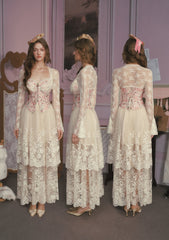 Romantic Floral Lace Corset Top with Sweetheart Neckline for Date Night