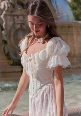 Romantic Lace Off-Shoulder Corset for Date Night & Photoshoots