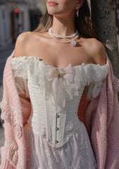 Romantic Lace Off-Shoulder Corset for Date Night & Photoshoots